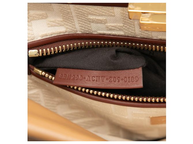 Borsa Fendi Selleria Peekaboo Marrone Bordò - vista 6