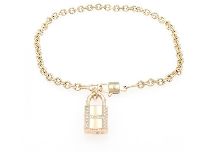 Pulsera Charm Cadena Kelly de Hermès Dorado - vista 3