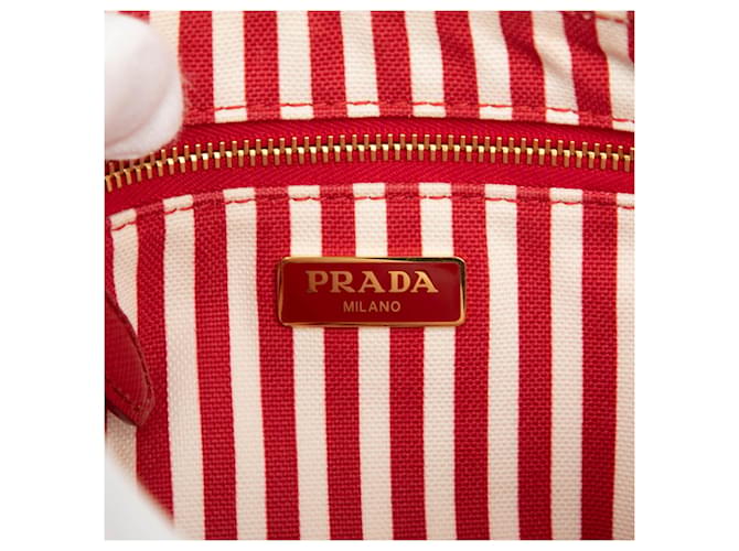 Pochette Logo Canapa Prada Rosso - vista 5