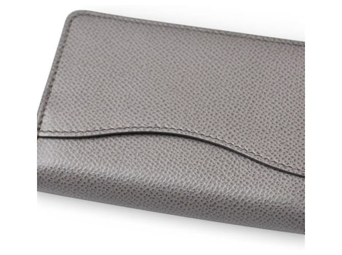 Tarjetero de cuero gris Salvatore Ferragamo Castaño - vista 12