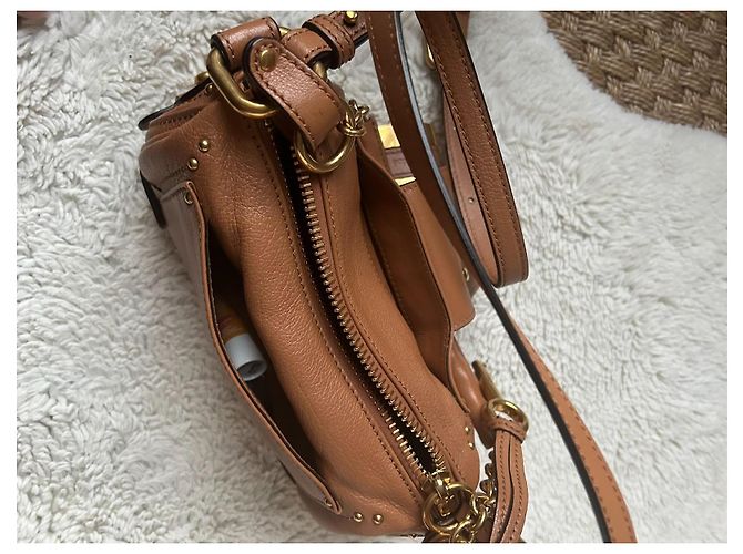 Chloé Paddington piccola borsa con catena pelle marrone chiaro - vista 12