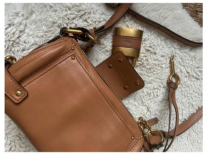 Chloé Paddington piccola borsa con catena pelle marrone chiaro - vista 15