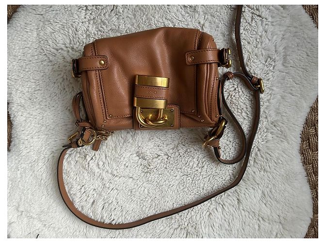 Chloé Paddington piccola borsa con catena pelle marrone chiaro - vista 16