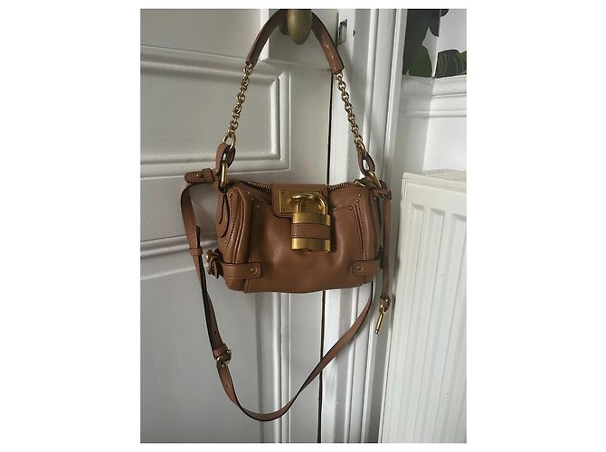 Chloé Paddington piccola borsa con catena pelle marrone chiaro - vista 4