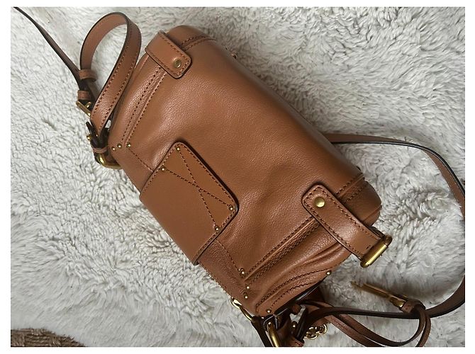 Chloé Paddington piccola borsa con catena pelle marrone chiaro - vista 5