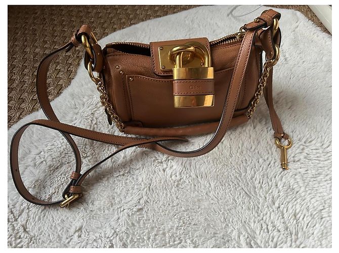 Chloé Paddington piccola borsa con catena pelle marrone chiaro - vista 8