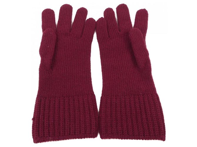 Guanti in cashmere rossi Hermès Rosso - vista 2