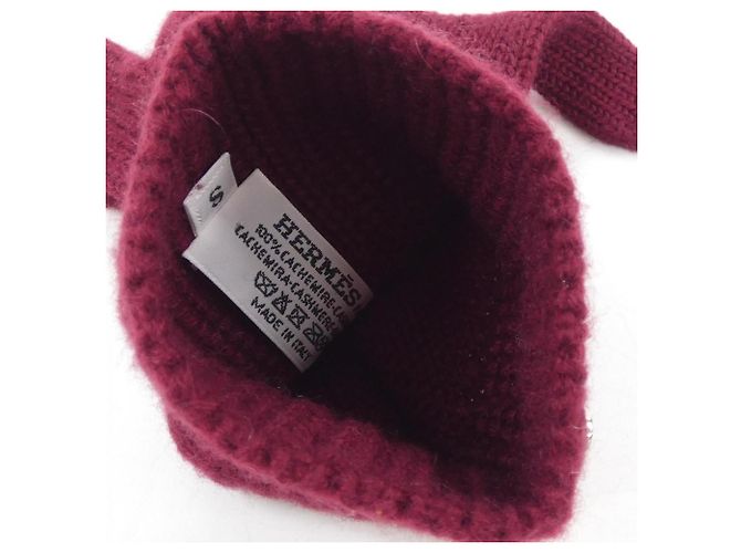 Guanti in cashmere rossi Hermès Rosso - vista 4