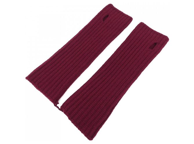 Rote Kaschmirhandschuhe von Hermès - Ansicht 2