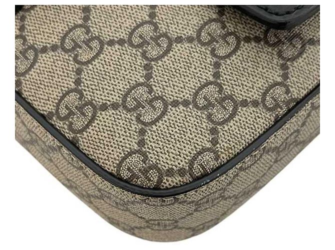 Borsa a Spalla Gucci in Nero e Beige - vista 10