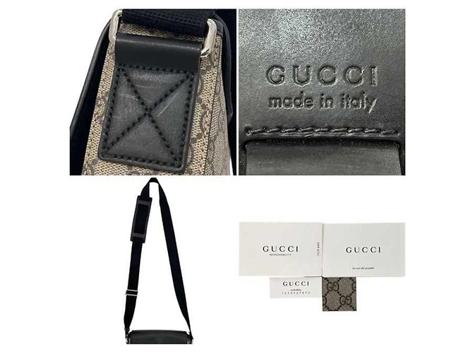 Borsa a Spalla Gucci in Nero e Beige - vista 11