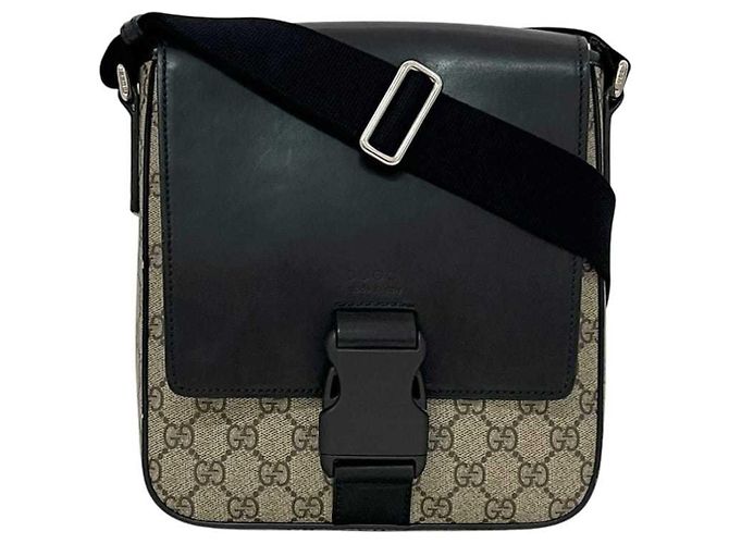 Borsa a Spalla Gucci in Nero e Beige - vista 2