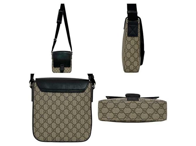 Borsa a Spalla Gucci in Nero e Beige - vista 3