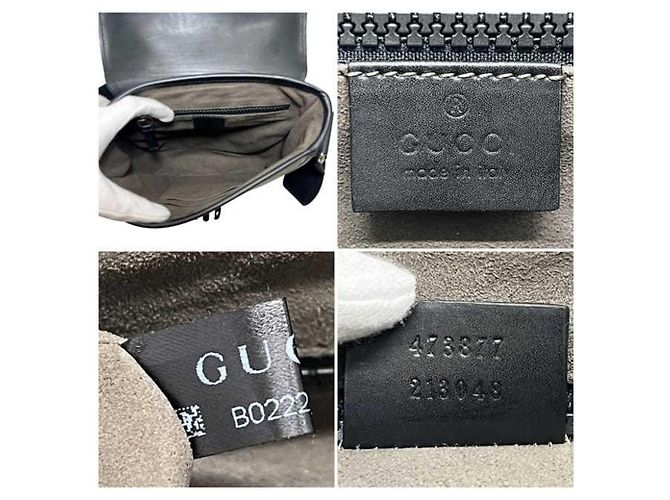 Borsa a Spalla Gucci in Nero e Beige - vista 4