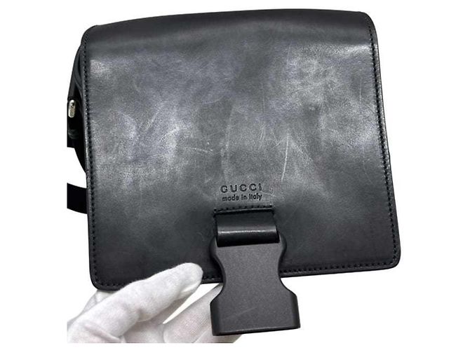 Borsa a Spalla Gucci in Nero e Beige - vista 5