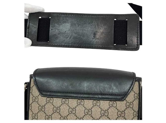 Borsa a Spalla Gucci in Nero e Beige - vista 8