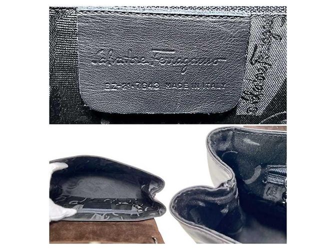 Borsa a spalla in pelle marrone Salvatore Ferragamo Marrone scuro - vista 5