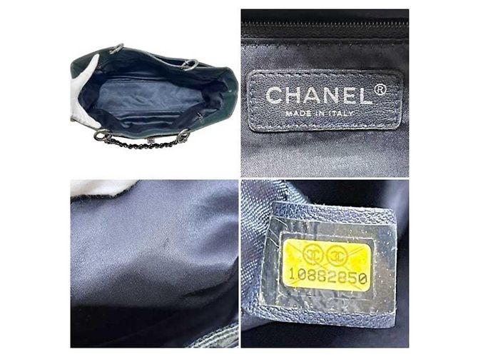 Chanel Tasche aus grünem Lackleder - Ansicht 5