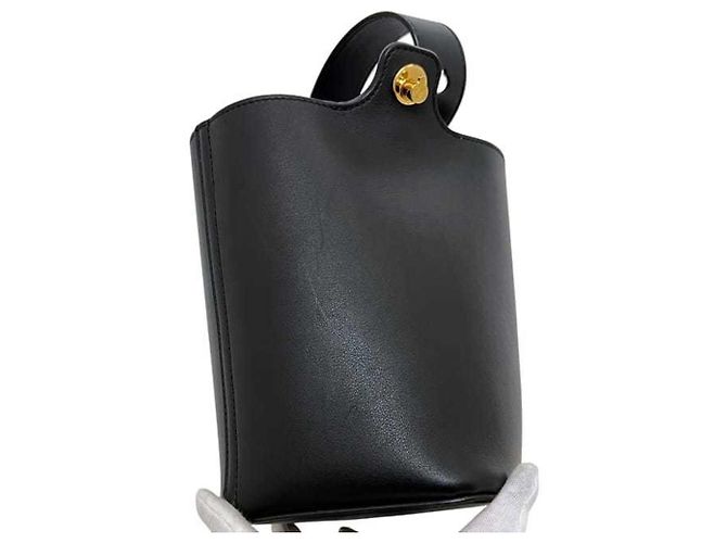 Loewe 2-Wege Pebble Mini Bucket Bag Schwarz - Ansicht 5