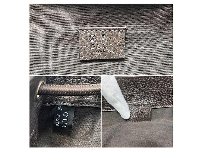 Zaino in tela GG beige e marrone Gucci - vista 11
