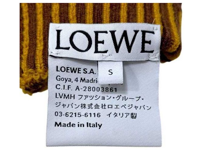Guanti corti Loewe marroni e gialli Marrone Giallo - vista 5