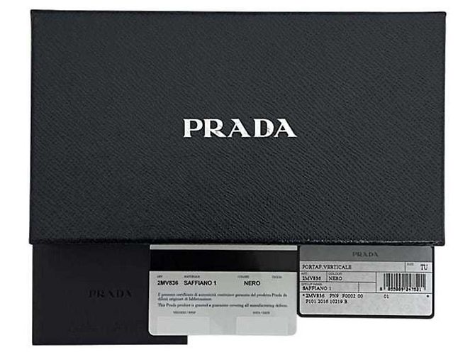 Cartera Larga Saffiano Prada Negro - vista 11