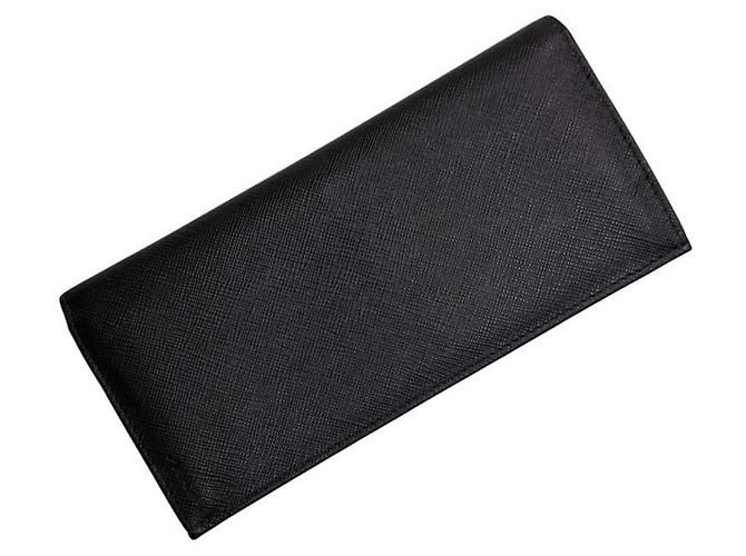 Cartera Larga Saffiano Prada Negro - vista 2