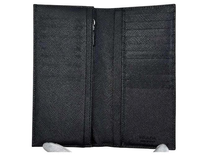 Cartera Larga Saffiano Prada Negro - vista 4