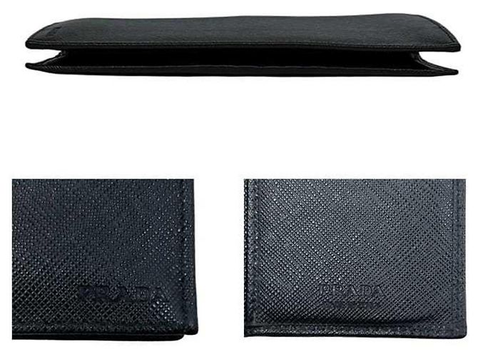 Cartera Larga Saffiano Prada Negro - vista 8