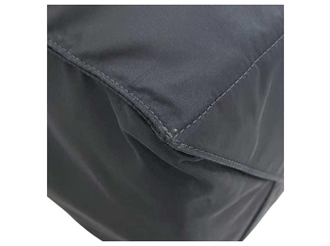 Borsa tote in nylon e pelle nera Prada Nero - vue 8