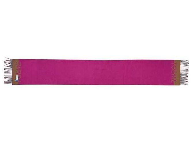 Zweifarbiger Wollschal von Loewe Braun Pink - Ansicht 4