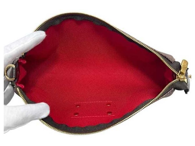 Borsa Eva 2 in 1 Louis Vuitton Marrone Damier ebene - vista 4