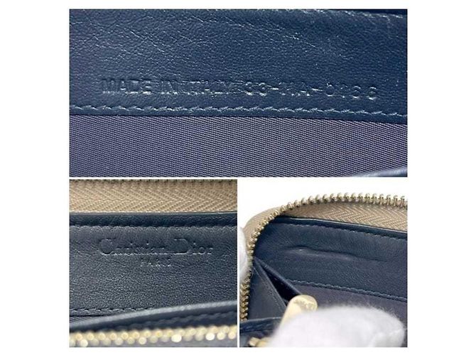 Cartera larga de cuero Cannage dorado Christian Dior - vista 4