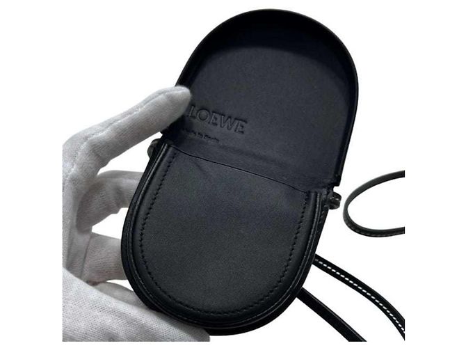 Mini-Leder-Heelpouch von LOEWE Schwarz - Ansicht 7