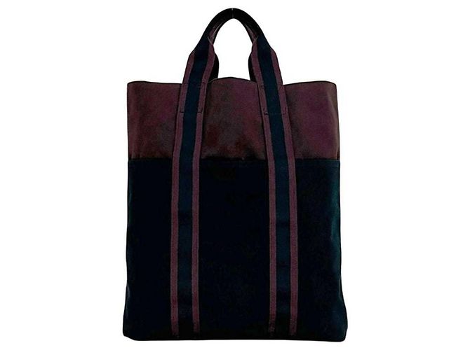 Bolso Tote Hermès Negro Burdeos - vista 2