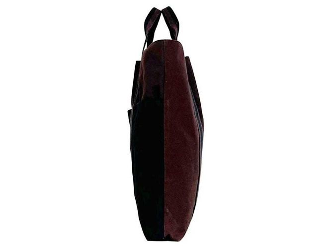 Bolso Tote Hermès Negro Burdeos - vista 3