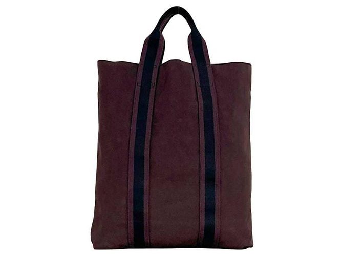 Bolso Tote Hermès Negro Burdeos - vista 4