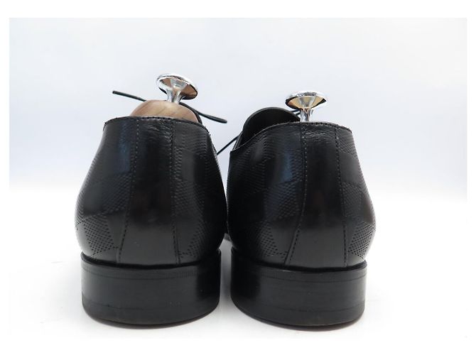 SCARPE LOUIS VUITTON OXFORD DAMIER DERBY 10.5 44.5 IN PELLE NERA Nero - vista 5