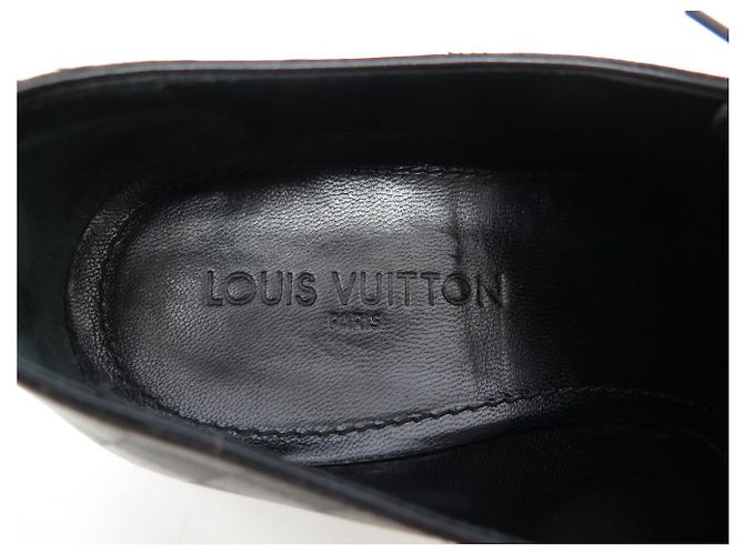 SCARPE LOUIS VUITTON OXFORD DAMIER DERBY 10.5 44.5 IN PELLE NERA Nero - vista 9