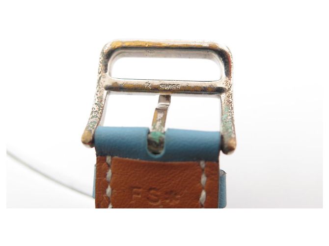 Hermès RELÓGIO HERMES HEURE H HH1.510 QUARTZ 34 MM EM AÇO E COURO AZUL Prata - vista 10