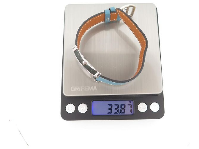 Hermès RELÓGIO HERMES HEURE H HH1.510 QUARTZ 34 MM EM AÇO E COURO AZUL Prata - vista 12