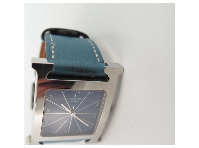 Hermès RELÓGIO HERMES HEURE H HH1.510 QUARTZ 34 MM EM AÇO E COURO AZUL Prata - vista 16