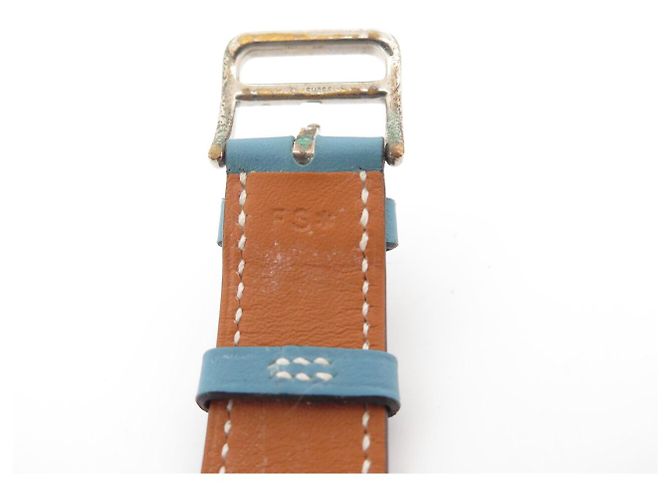 Hermès RELÓGIO HERMES HEURE H HH1.510 QUARTZ 34 MM EM AÇO E COURO AZUL Prata - vista 9