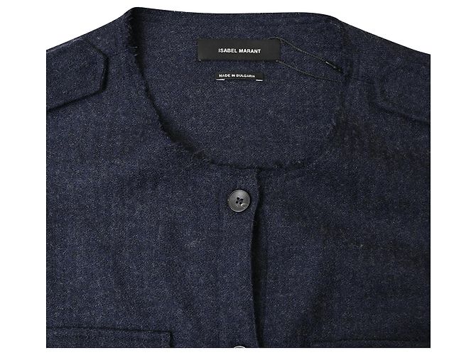 Knopfbluse Isabel Marant aus Marineblauer Wolle - Ansicht 5