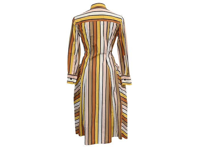 Abito midi a righe Marni in cotone multicolore - vista 3