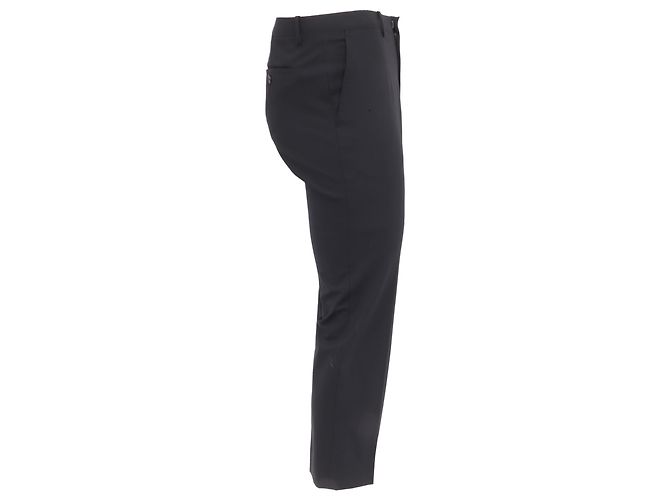 Pantaloni dritti in lana nera Theory Nero - vista 2