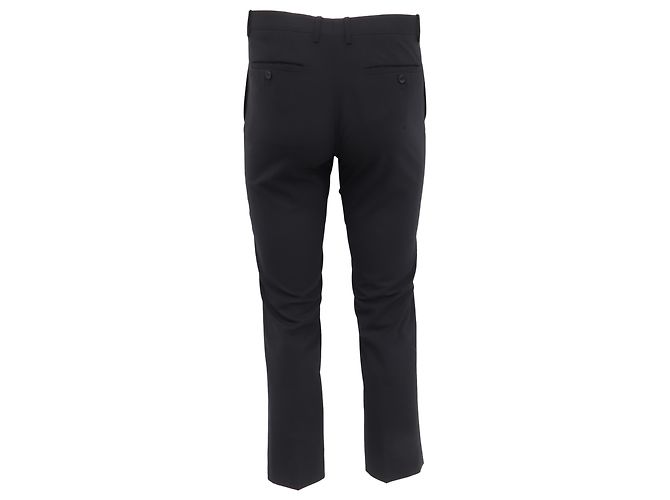 Pantaloni dritti in lana nera Theory Nero - vista 3