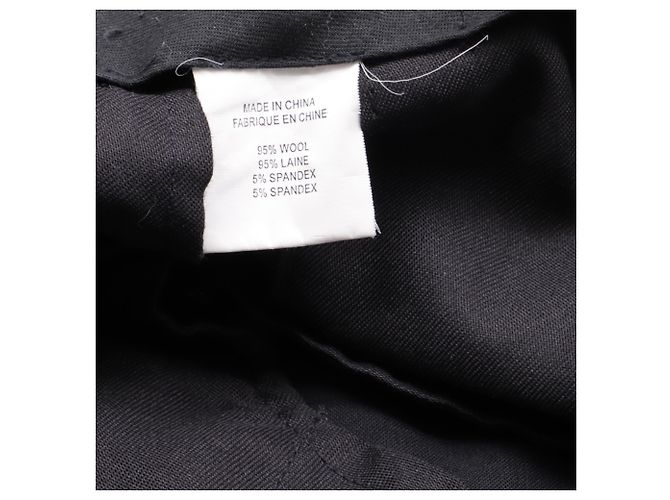 Pantaloni dritti in lana nera Theory Nero - vista 5