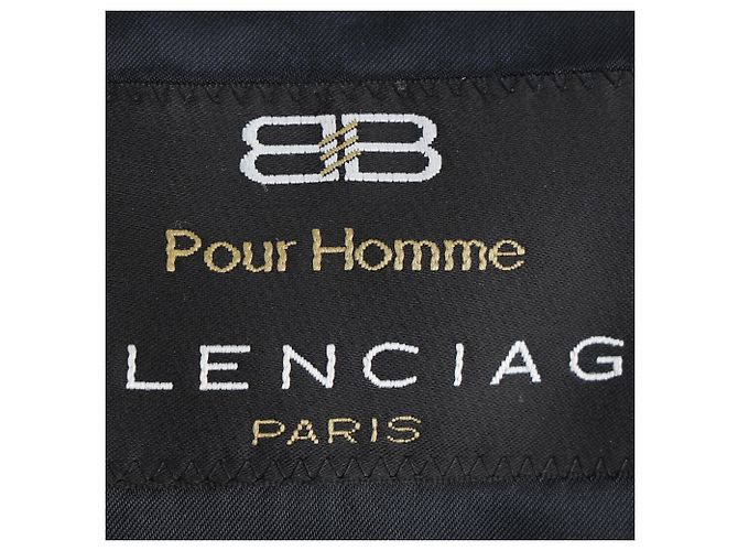 Balenciaga Single-Breasted Blazer in Navy Blue Wool - view 4