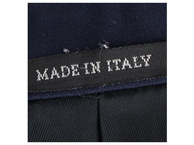 Balenciaga Single-Breasted Blazer in Navy Blue Wool - view 5